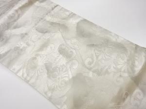 リサイクル　抽象花唐草模様織出し名古屋帯